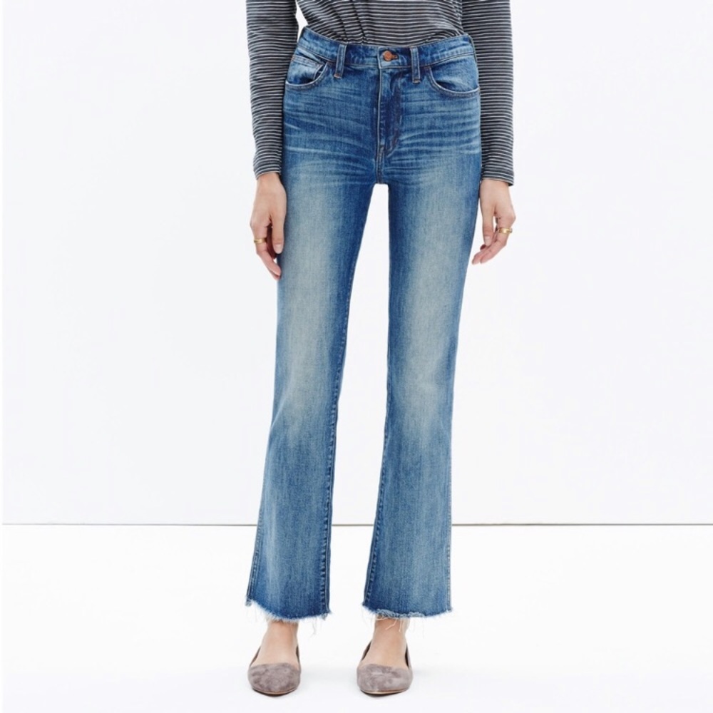 Madewell 10” high rise Cali Bootcut Jeans